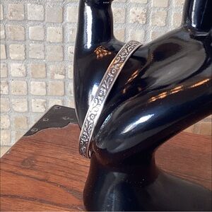 VINTAGE DANECRAFT STERLING SILVER 925 FLORAL BANGLE